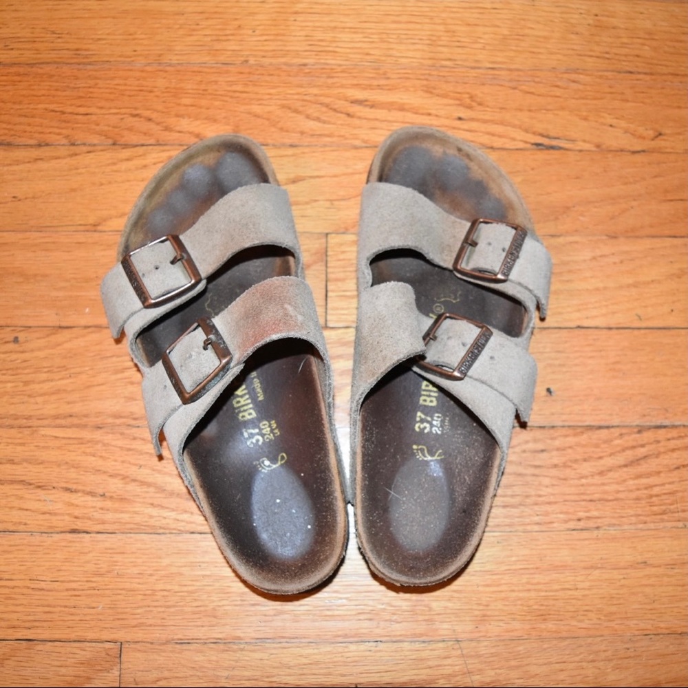 Taupe Suede Leather Birkenstock